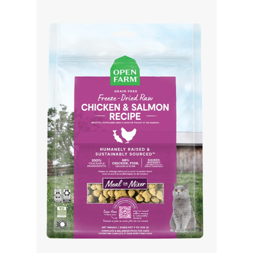 Open Farm CAT Freeze Dried Raw Chicken & Salmon 9oz 凍乾脫水生肉貓糧 走地雞+三文魚 (EXP: 4月/2027) Open Farm CAT Freeze Dried Raw Chicken & Salmon 9oz 凍乾脫水生肉貓糧 走地雞+三文魚 (EXP: 4月/2027)